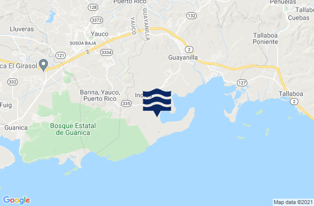 Karte der Gezeiten Barina Barrio, Puerto Rico