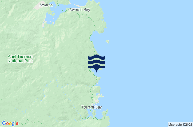 Karte der Gezeiten Bark Bay Abel Tasman, New Zealand