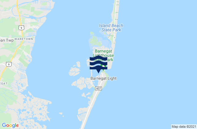 Karte der Gezeiten Barnegat Inlet (Uscg Station), United States
