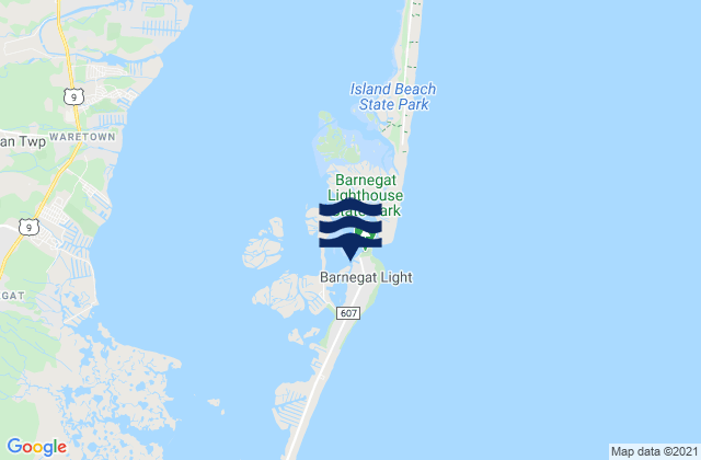 Karte der Gezeiten Barnegat Inlet (inside), United States
