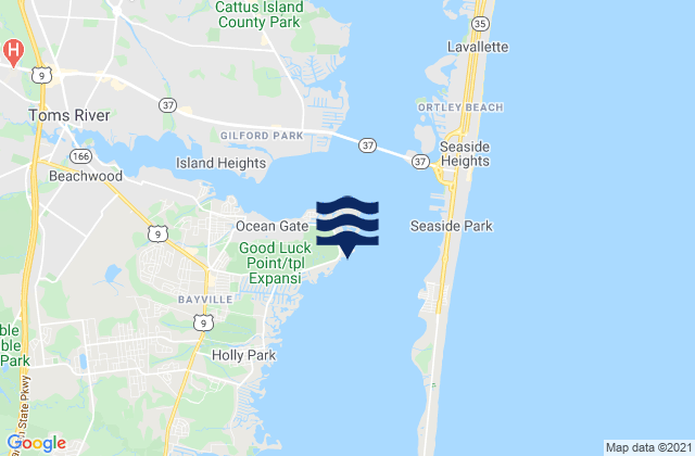 Karte der Gezeiten Barnegat Pier, United States