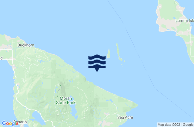 Karte der Gezeiten Barnes Island 0.8 mile southwest of, United States
