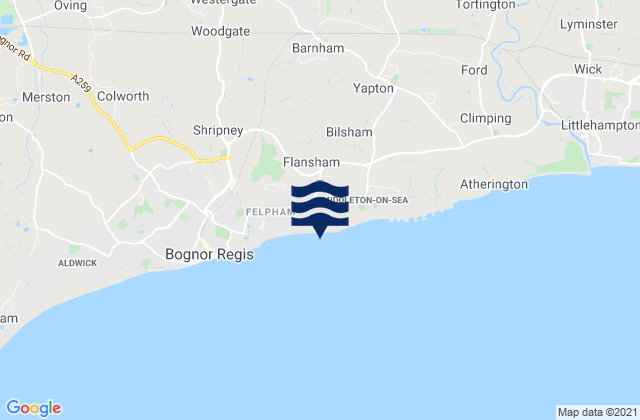 Karte der Gezeiten Barnham, United Kingdom