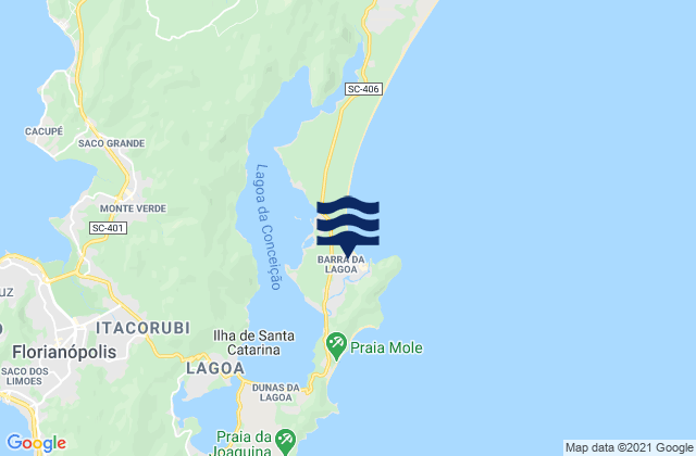 Karte der Gezeiten Barra da Lagoa, Brazil