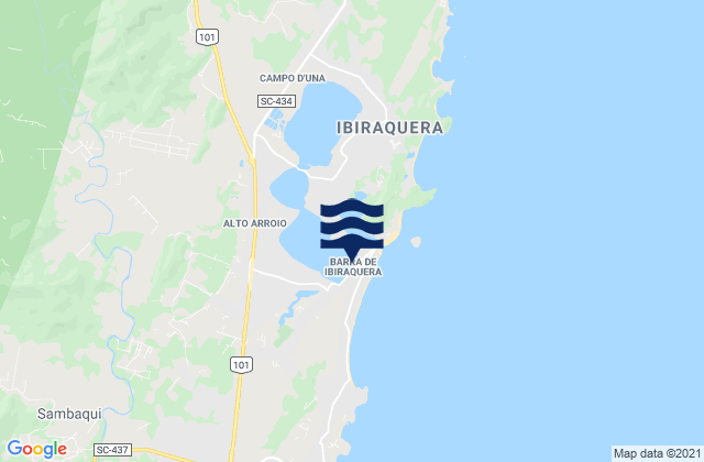 Karte der Gezeiten Barra de Ibiraquera, Brazil
