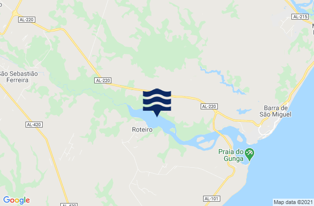 Karte der Gezeiten Barra de São Miguel, Brazil