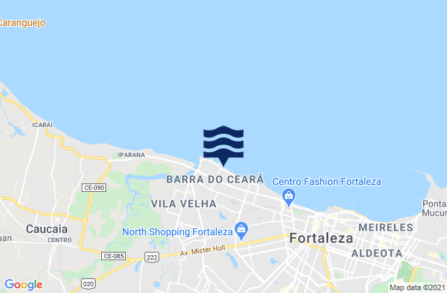 Karte der Gezeiten Barra do Ceara, Brazil