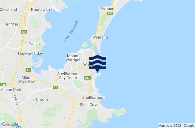 Karte der Gezeiten Barrack Point, Australia