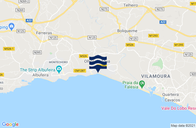 Karte der Gezeiten Barranco da Belharucas, Portugal