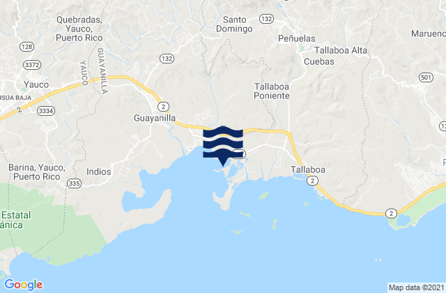 Karte der Gezeiten Barreal Barrio, Puerto Rico