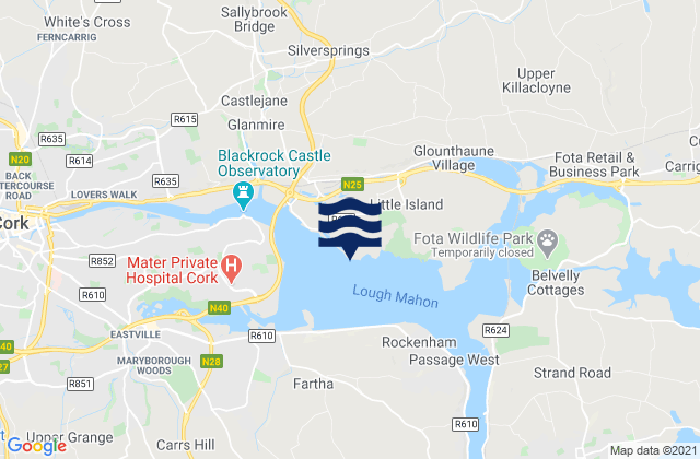 Karte der Gezeiten Barry Point, Ireland