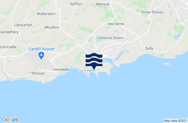 Karte der Gezeiten Barry, United Kingdom