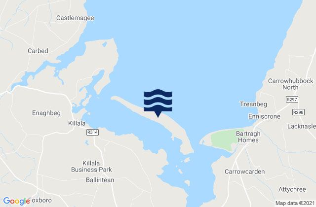 Karte der Gezeiten Bartragh Island, Ireland