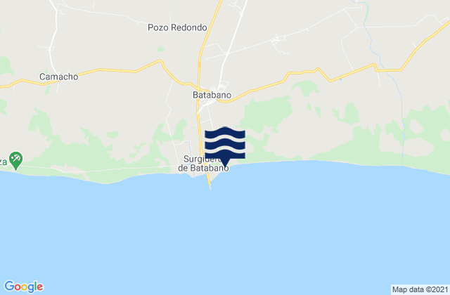Karte der Gezeiten Batabanó, Cuba