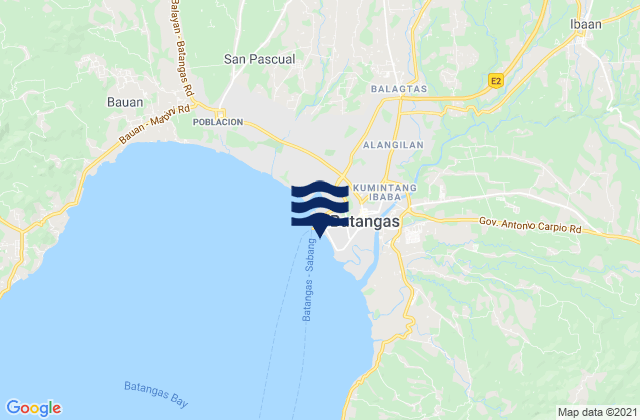 Karte der Gezeiten Batangas City, Philippines