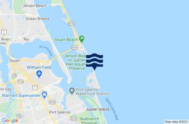 Karte der Gezeiten Bathtub Beach, United States