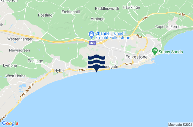 Karte der Gezeiten Battery Point Beach, United Kingdom