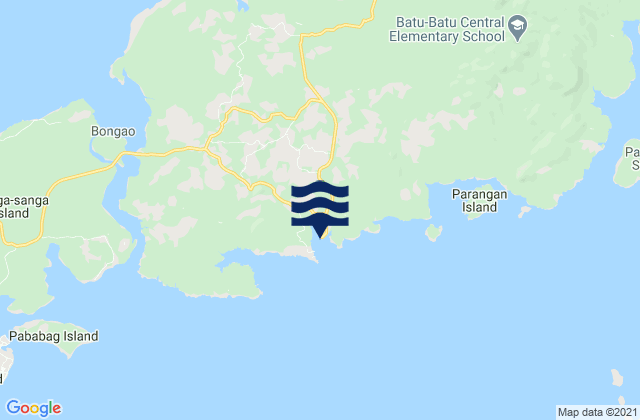 Karte der Gezeiten Batu Batu Bay Tawitawi Island, Philippines
