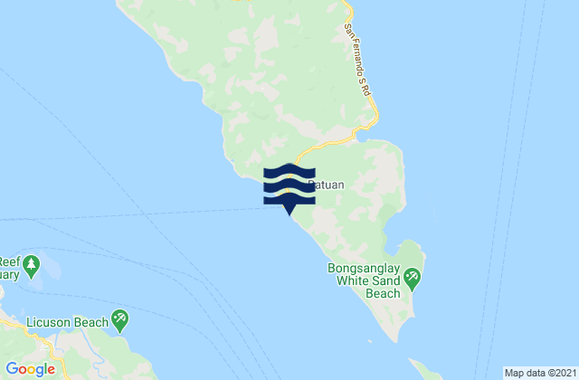 Karte der Gezeiten Batuan, Philippines