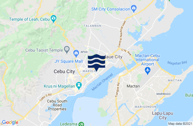 Karte der Gezeiten Baugo, Philippines