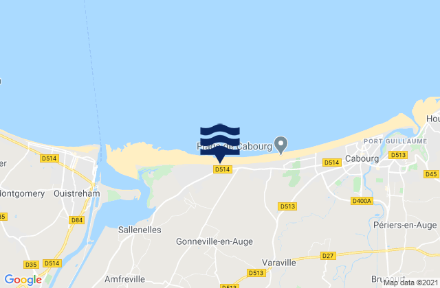 Karte der Gezeiten Bavent, France