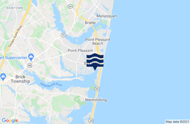 Karte der Gezeiten Bay Head Harbor, United States