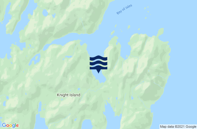Karte der Gezeiten Bay Of Isles South Arm, United States