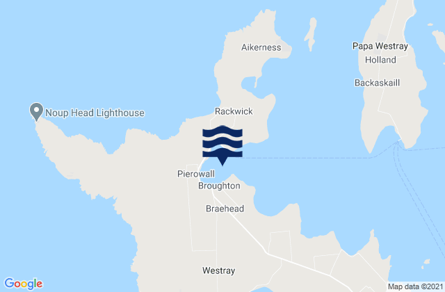 Karte der Gezeiten Bay of Pierowall, United Kingdom