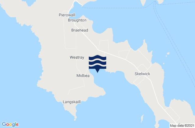 Karte der Gezeiten Bay of Tuquoy Beach, United Kingdom