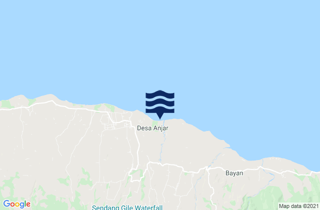 Karte der Gezeiten Bayan, Indonesia