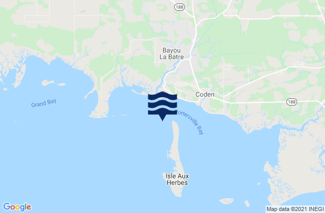 Karte der Gezeiten Bayou La Batre Mississippi Sound, United States