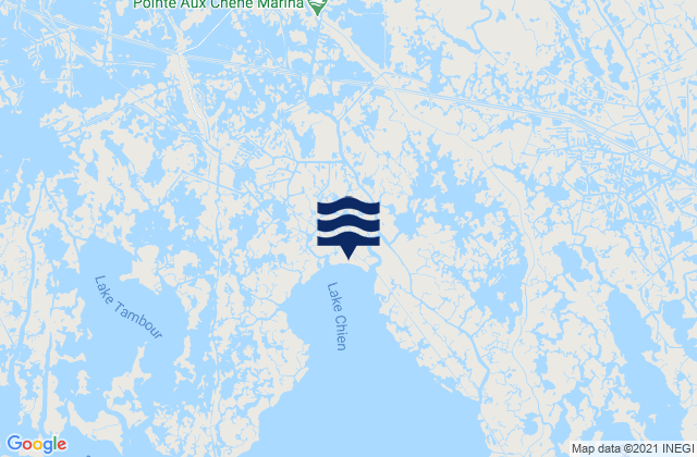 Karte der Gezeiten Bayou Pointe au Chien, United States