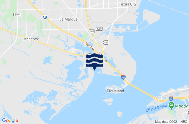 Karte der Gezeiten Bayou Vista, United States