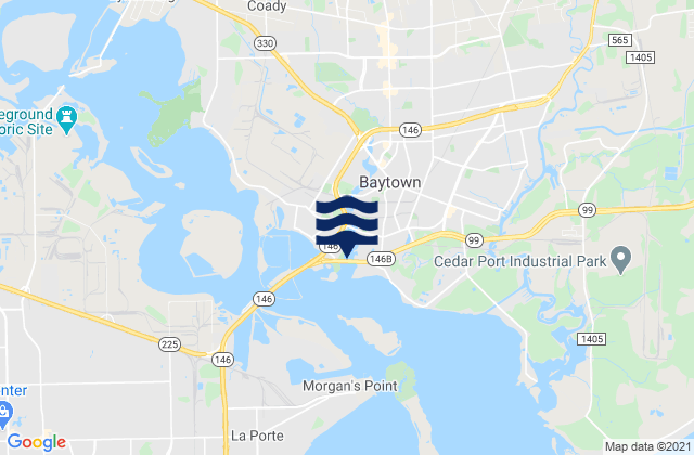 Karte der Gezeiten Baytown, United States