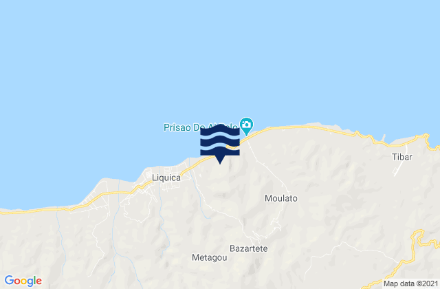 Karte der Gezeiten Bazartete, Timor Leste