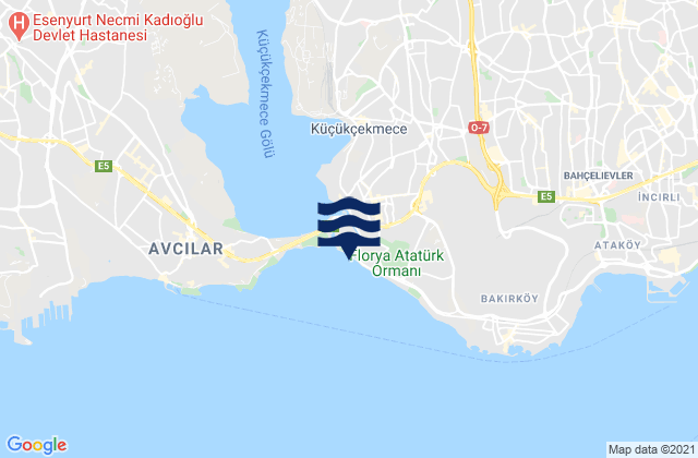 Karte der Gezeiten Başakşehir, Turkey