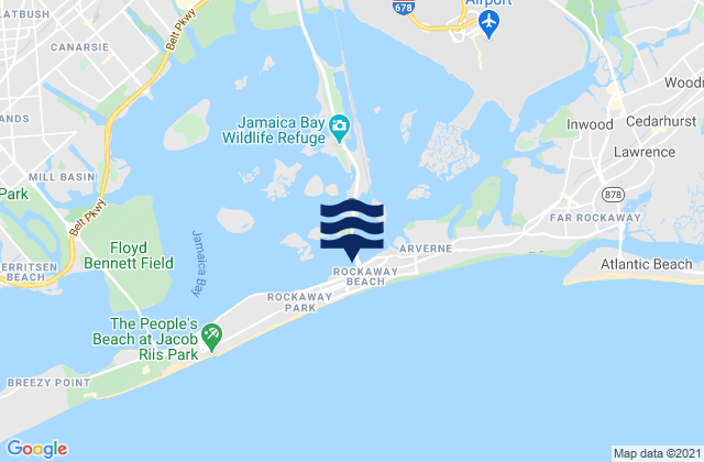 Karte der Gezeiten Beach Channel (bridge), United States