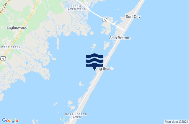 Karte der Gezeiten Beach Haven Crest, United States