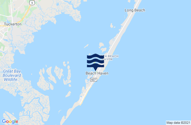 Karte der Gezeiten Beach Haven, United States