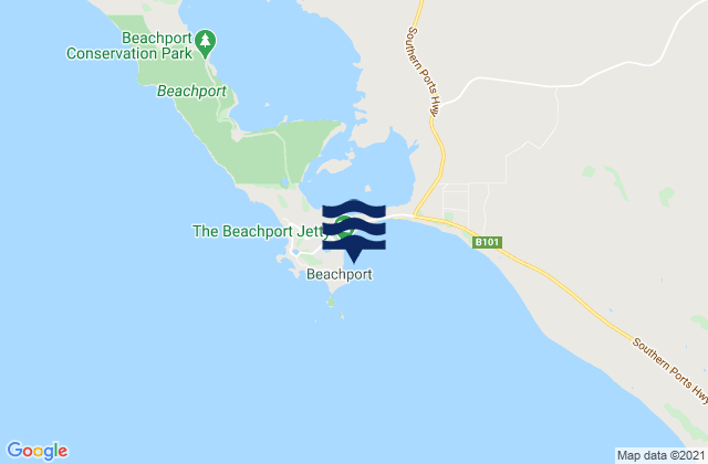 Karte der Gezeiten Beachport, Australia