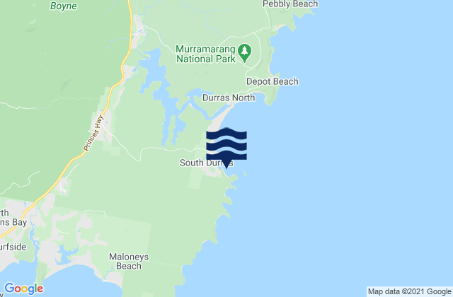 Karte der Gezeiten Beagle Bay, Australia