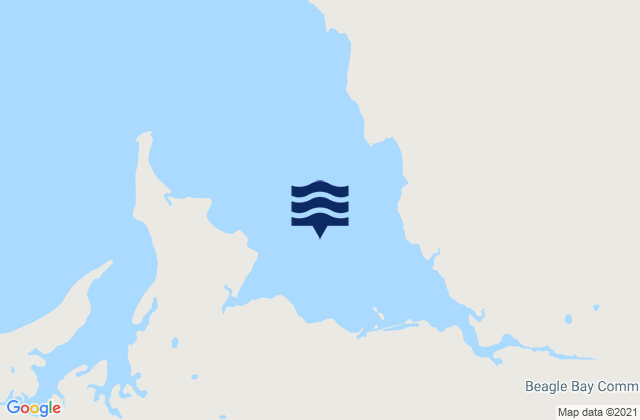 Karte der Gezeiten Beagle Bay, Australia