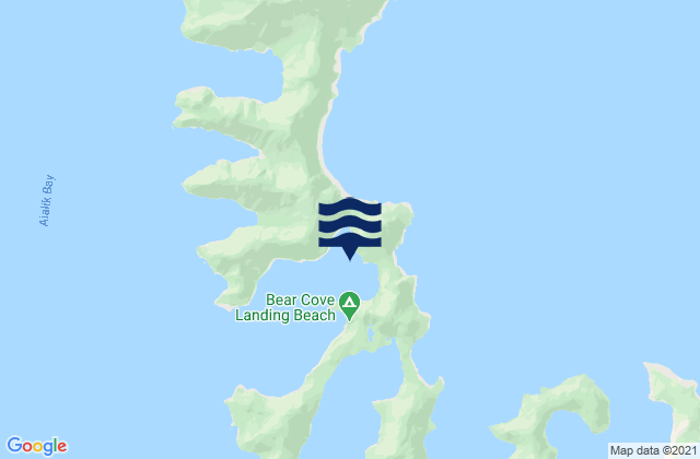 Karte der Gezeiten Bear Cove (Aialik Peninsula), United States