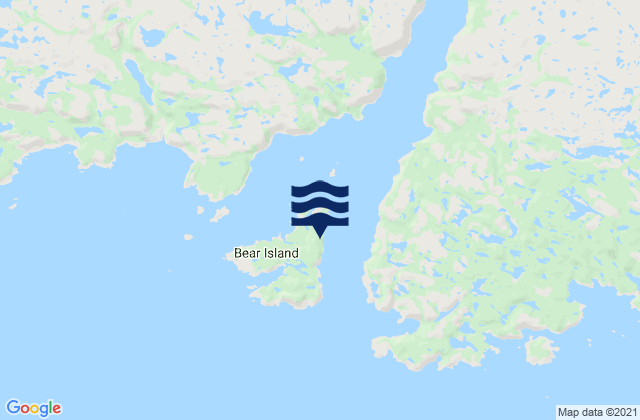 Karte der Gezeiten Bear Island, Canada