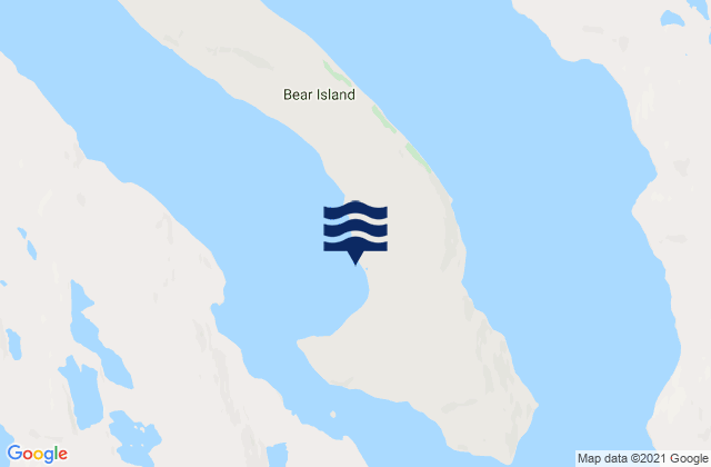 Karte der Gezeiten Bear Island, Canada