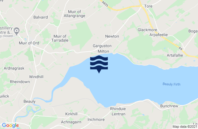 Karte der Gezeiten Beauly Firth, United Kingdom