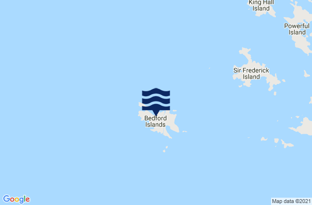 Karte der Gezeiten Bedford Island, Australia