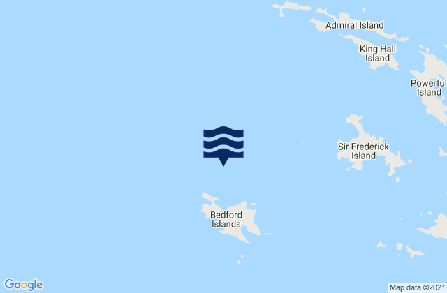 Karte der Gezeiten Bedford Islands, Australia