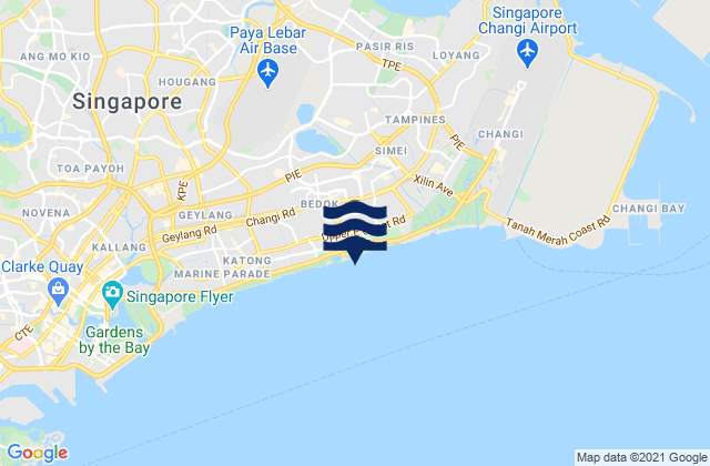 Karte der Gezeiten Bedok Lighthouse, Singapore