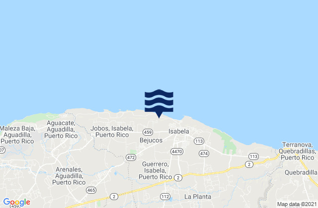 Karte der Gezeiten Bejucos Barrio, Puerto Rico
